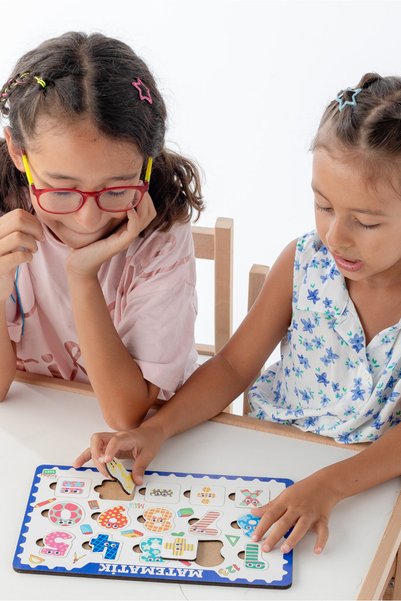 Hopiers Montessori Math Wooden Bultak Puzzle Set - Educational, Learning, and Safe Math Learning Game
