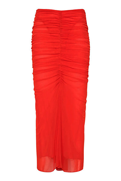 Mugler تنورة شبكية قصيرة مطوي