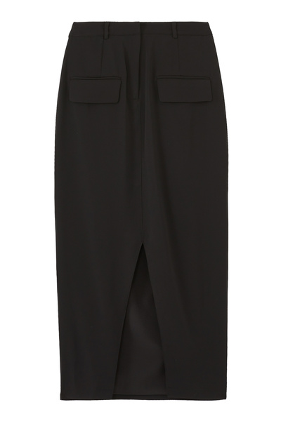 ODD MUSE Stylish Midi Skirt - Black