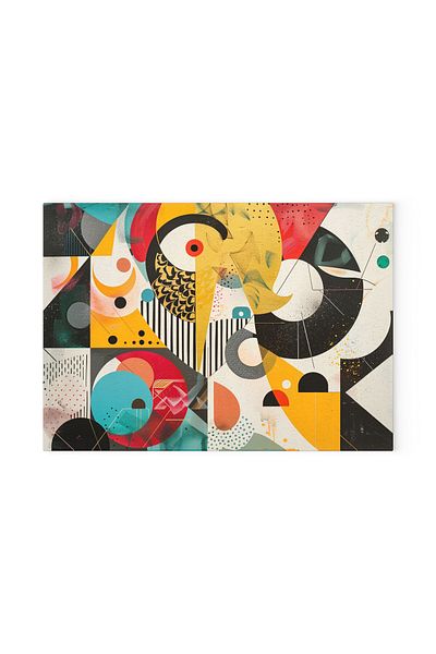 PaintedAnarchy Colorful Abstract Tempered Glass Cutting Board - Stylish for Easy Cleaning