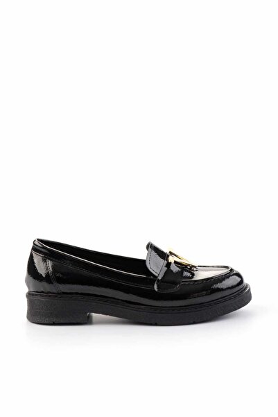 Bambi Siyah Kadın Loafer Ayakkabı K01257067608