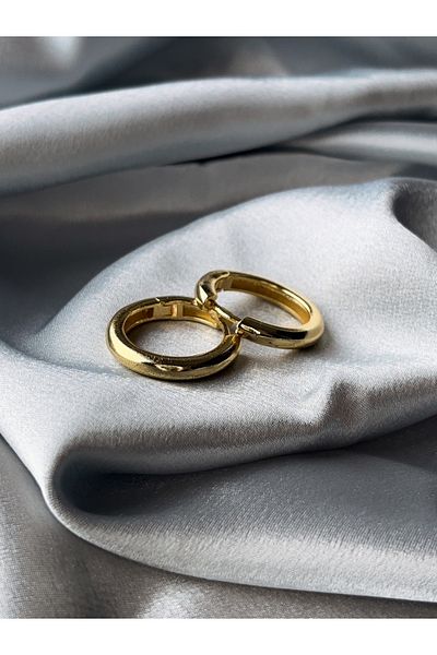 LUNARJA Steel Thick Hoop Earrings