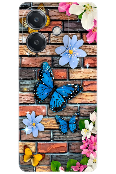 OPPO A3 (CPH2669) Uyumlu Kılıf Desen Baskılı Silikon Kelebek STK:672 CP-1O6MWBM