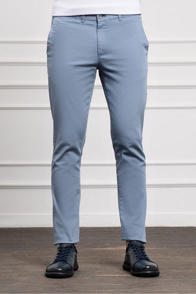 Morven Men's Blue Slim Fit Slim Fit Chino Trousers