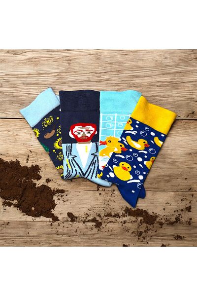 MODA Right Left Different Duck - Van Gogh Patterned 2-Piece Socks Set