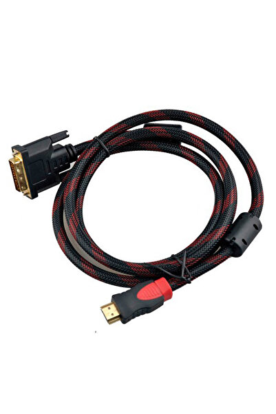 Derwell Hdmi To Dvi 24+1 Çevirici Dönüştürücü Monitör Kablosu 1.5 Metre Dual Link DVI-D (24+1) Konnektörlü