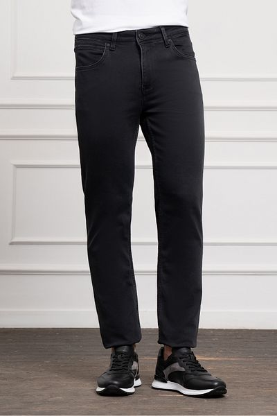 Morven Men's Anthracite Seasonal Cotton 5 Pocket Dynamic Fit Jean Trousers