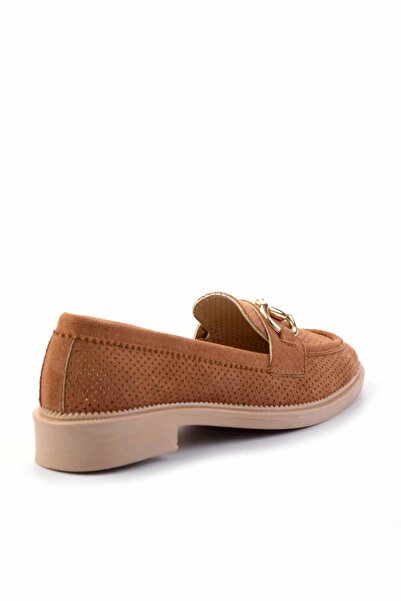 Bambi Tan Suede Women's Loafer Shoes01362245702