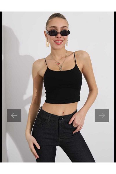 Fua Shop Γυναικεία Crop Μπλούζα με λουράκι με κορδόνι