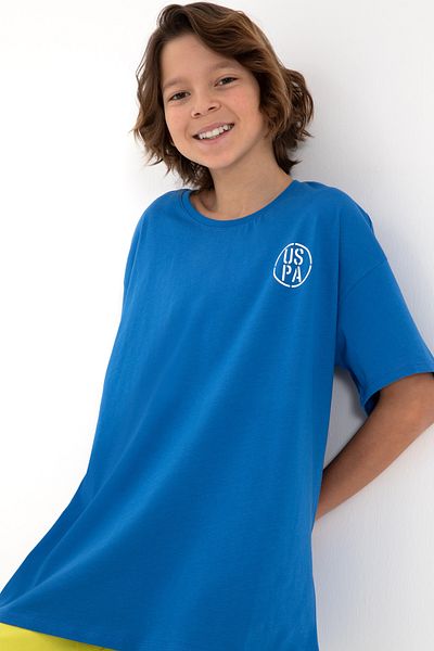 U.S. Polo Assn. Boy's Cobalt Oversize Crew Neck T-Shirt 50298981-Vr077