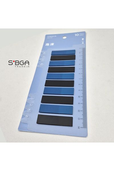 sibga tasarım Transparent Colored Post-It Note Paper - 200 Sheets Bookmark Sticker