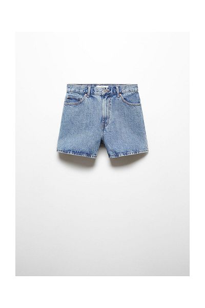 MANGO Woman High-rise denim shorts