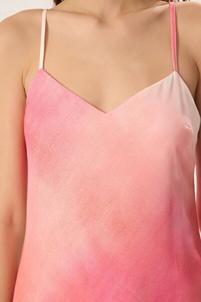 Trendyol Collection Ροζ ντεγκραντέ φόρεμα μάξι υφαντό TWOSS23EL02416