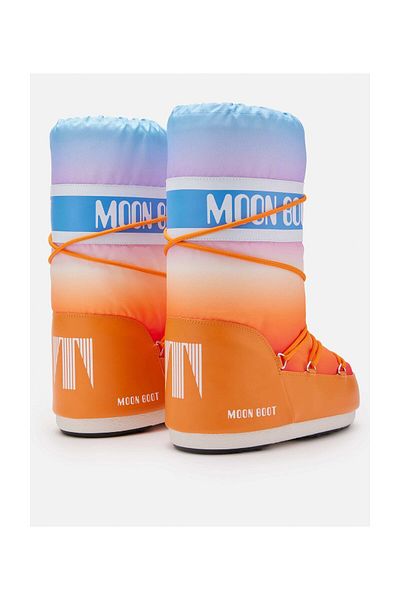 MOON BOOT Orange Ankle Boots for Kids