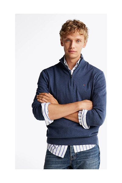 Tommy Hilfiger ESSENTIAL BUMBAC ZIP MOCK