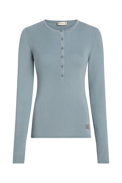 Calvin Klein Gewebter Henley-Sweatshirt – bequemer Schnitt