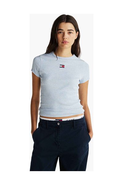 Tommy Hilfiger TEE TJW SLIM MELANGE BADGE RIB