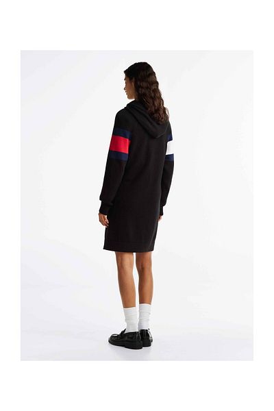 Tommy Hilfiger TJW Damen-Sweatshirt-Kleid mit Kapuze – ausziehbarer Schnitt
