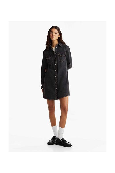 Tommy Hilfiger RGLR Schwarzes Westernkleid – Waschwurm