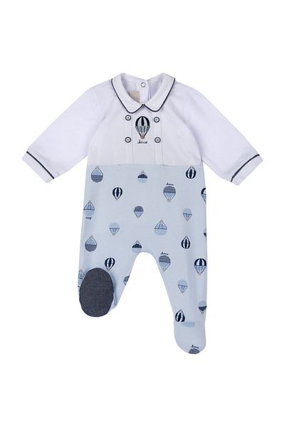 Chicco Jersey-Overall mit Kragen und Ballonapplikation