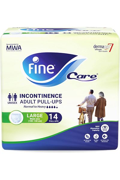 Fine Care Adult Pull Ups Size Large, Waist (100 - 140 cm), Pack of 14, Incontinence Unisex Pull-ups,