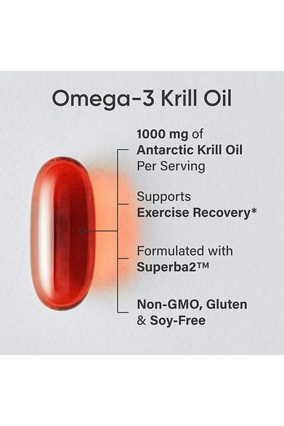 Sports Research Antarctic Krill Oil with Astaxanthin 1000 mg - 60 Softgels