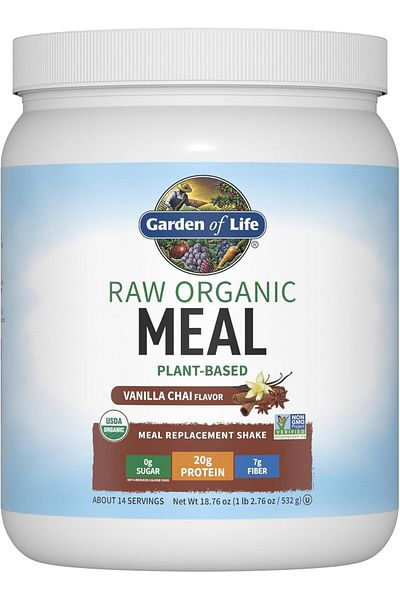 GARDEN OF LIFE Raw Organic, Shake & Meal Replacement, Vanilla Spiced Chai, 16oz (455g)