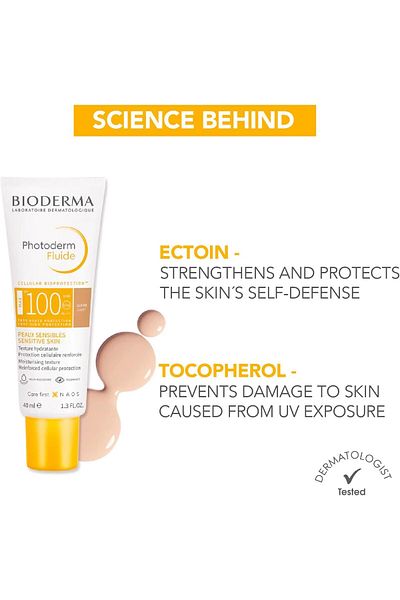Bioderma Photoderm Aquafluide Cream Sunscreen SPF 100+ Claire - UVA Protection, 40ml