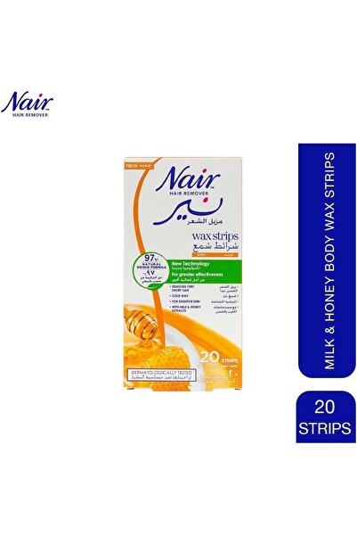 Nair Body Wax Strips Milk and Honey, 20 Strips - Pack of 1
