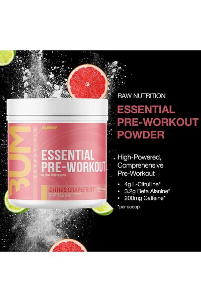 RAW cbum essential pre workout pre workout 30 services flavor mistery
