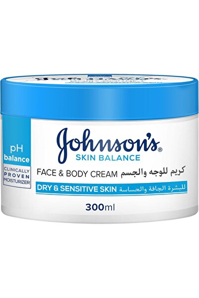 Johnson & Johnson كريم جونسون لموازنة البشرة للوجه والجسم 300 مل