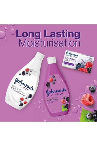 Johnson & Johnson Johnson's Body Wash, Vita-Rich, Replenishing, Enriched with wild berries, raspberry extract and glyc