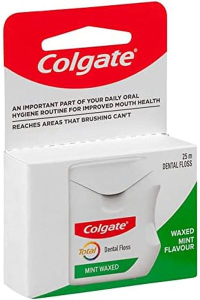 Colgate Total Dental Floss Waxed Floss Mint - 25M