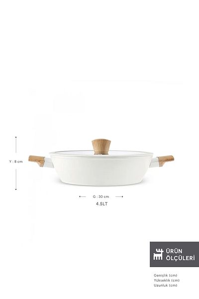 Karaca Swiss Crystal Creamy Wood Carnivorous Pot 30 cm