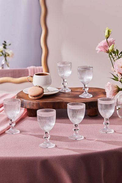 Karaca Rocco Set of 6 Coffee Glasses Platinum 60 ml