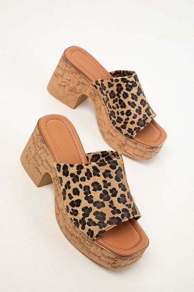 SOHO Klassische Damenschuhe mit Absatz und Leopardenmuster 20392
