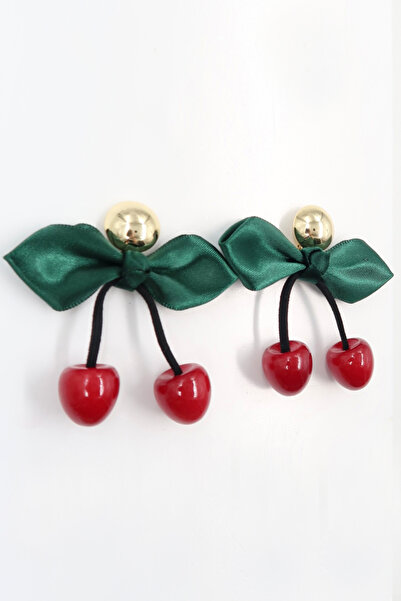 Trend Alaçatı Stili Дамски червени 3D златни висящи обеци с череши ALC-X13830