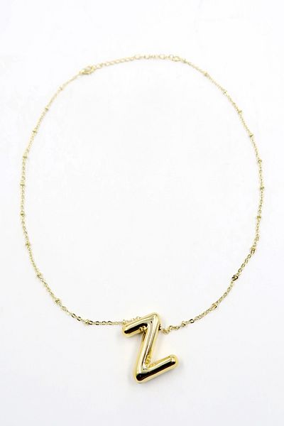 Trend Alaçatı Stili Goldene 3D-Z-Buchstaben-Goldhalskette für Damen ALC-X13866