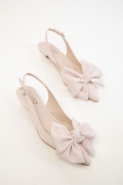 SOHO Beige Matte Satin Damen Klassische Schuhe mit Absatz 20410