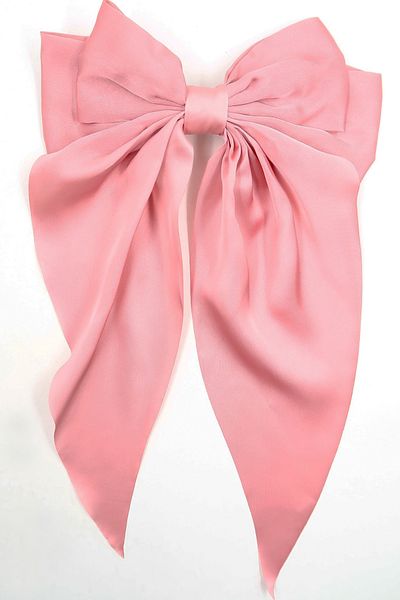 Trend Alaçatı Stili Rosa Satin-Haarspange mit großem Band für Damen ALC-X13849
