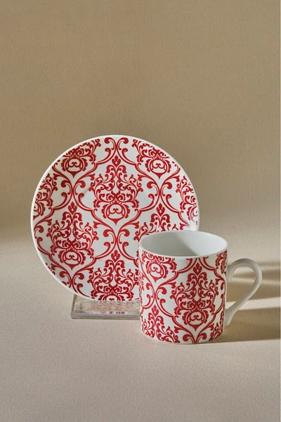 Karaca Red Velvet 6-Person Coffee Cup 90 ml