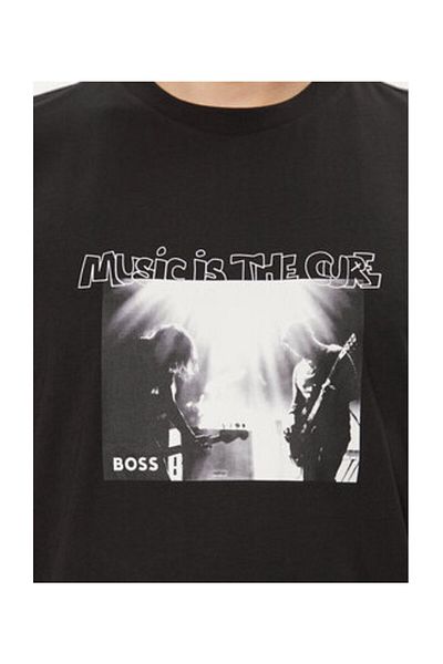 BOSS Černé tričko pro dospělé