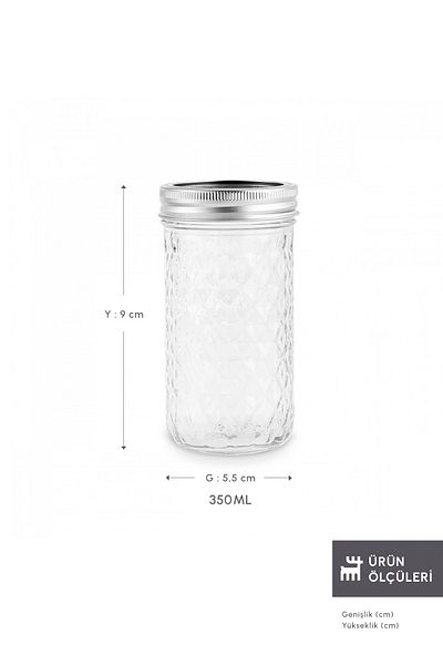 Karaca X Neckless Diamond Pattern Jar 350 ml from Refika