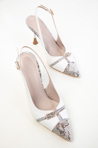 SOHO White Women's Classic Heeled Shoes 20416