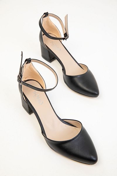 SOHO Schwarze klassische Damenschuhe mit Absatz 20370