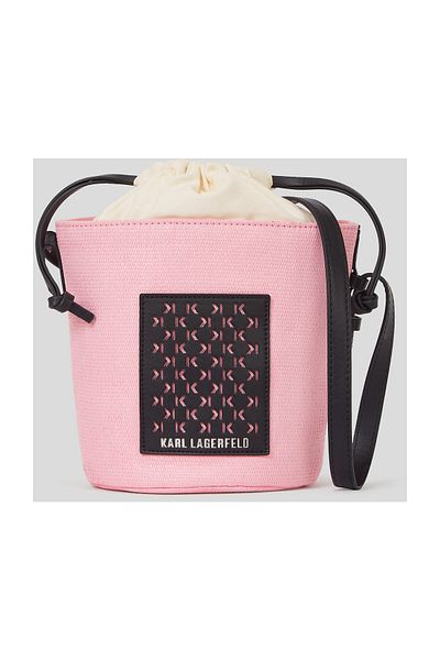 Karl Lagerfeld K/Raffia Bucket Bag