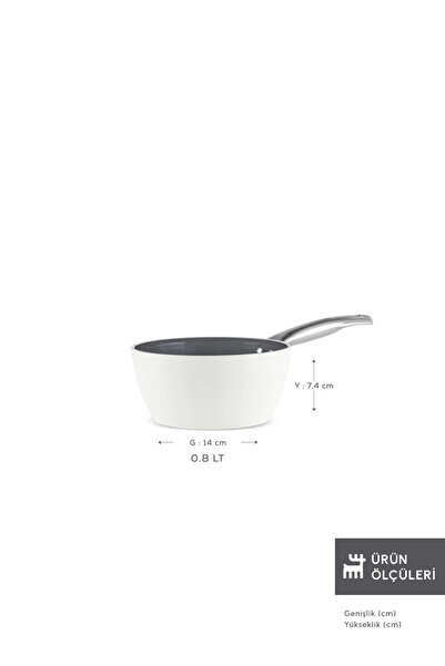 Karaca X Refika Swiss Crystal Metal Milk Jug with Handle 14 cm Creamy