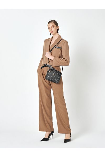 Pierre Cardin Geantă de umăr pentru femei Monogram neagră 05PO25Y1880