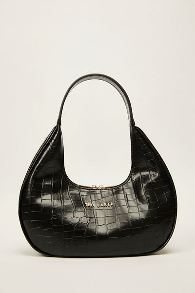 Ted Baker Croco Moon Cut Shoulder Bag