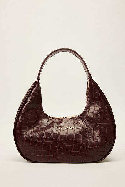 Ted Baker Croco Moon Cut Shoulder Bag